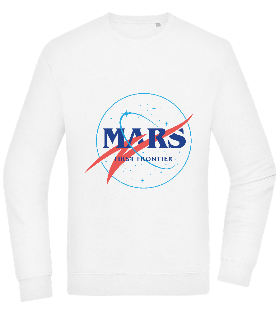 Mars First Frontier Design - Comfort Essential Unisex Sweater_WHITE_front