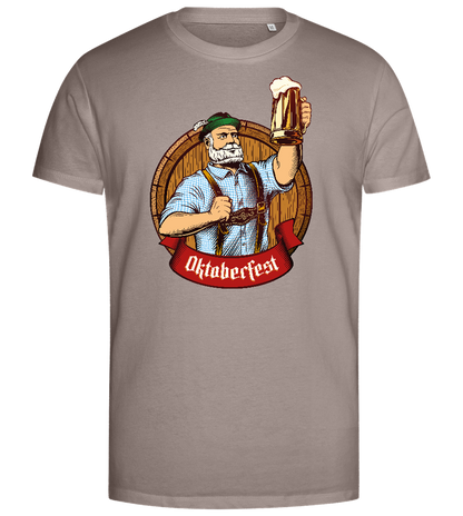 Oktoberfest Man Design - Premium men's close fitting t-shirt_CHARCOAL CHIN_front