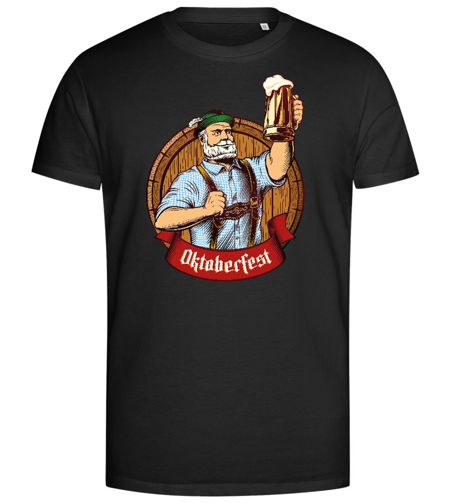 Oktoberfest Man Design - Premium men's close fitting t-shirt_DEEP BLACK_front