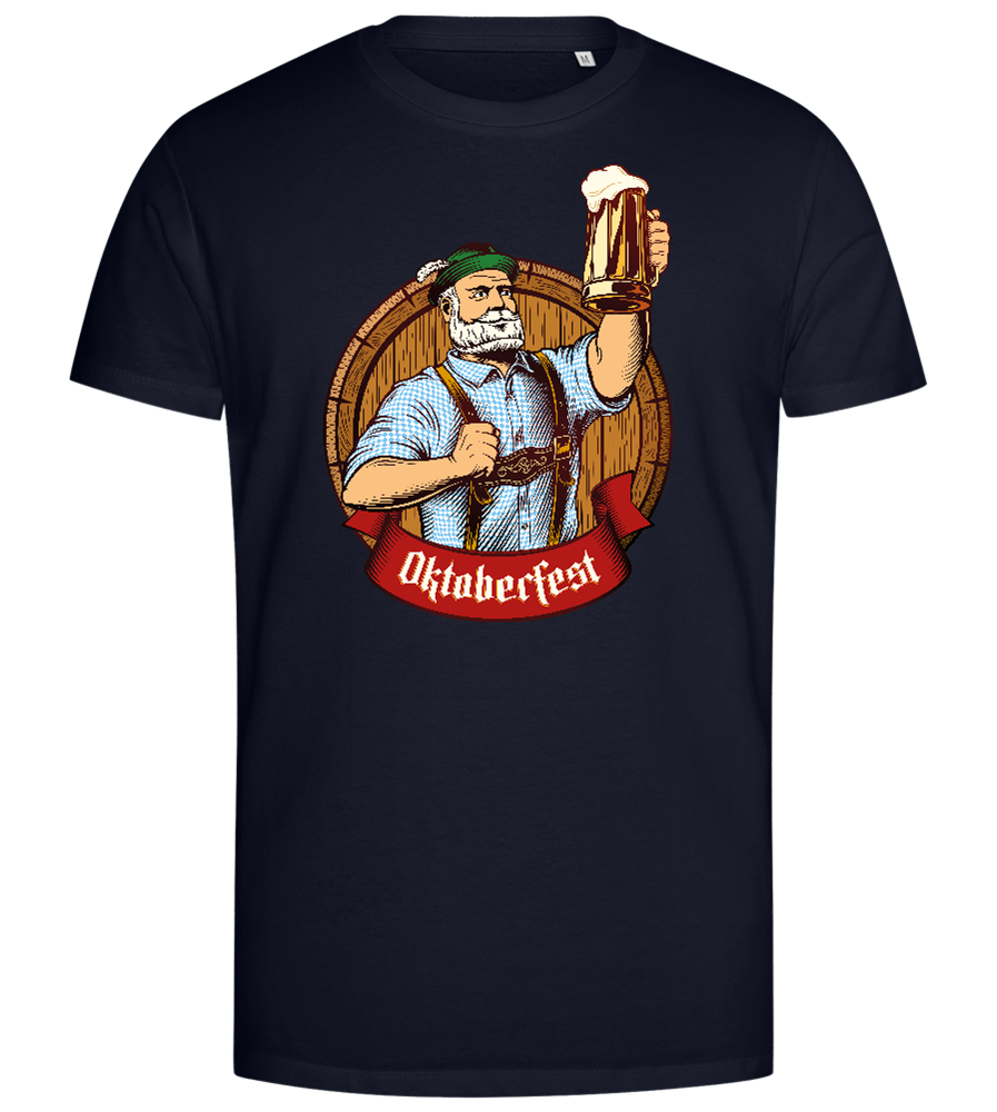 Oktoberfest Man Design - Premium men's close fitting t-shirt_FRENCH NAVY_front