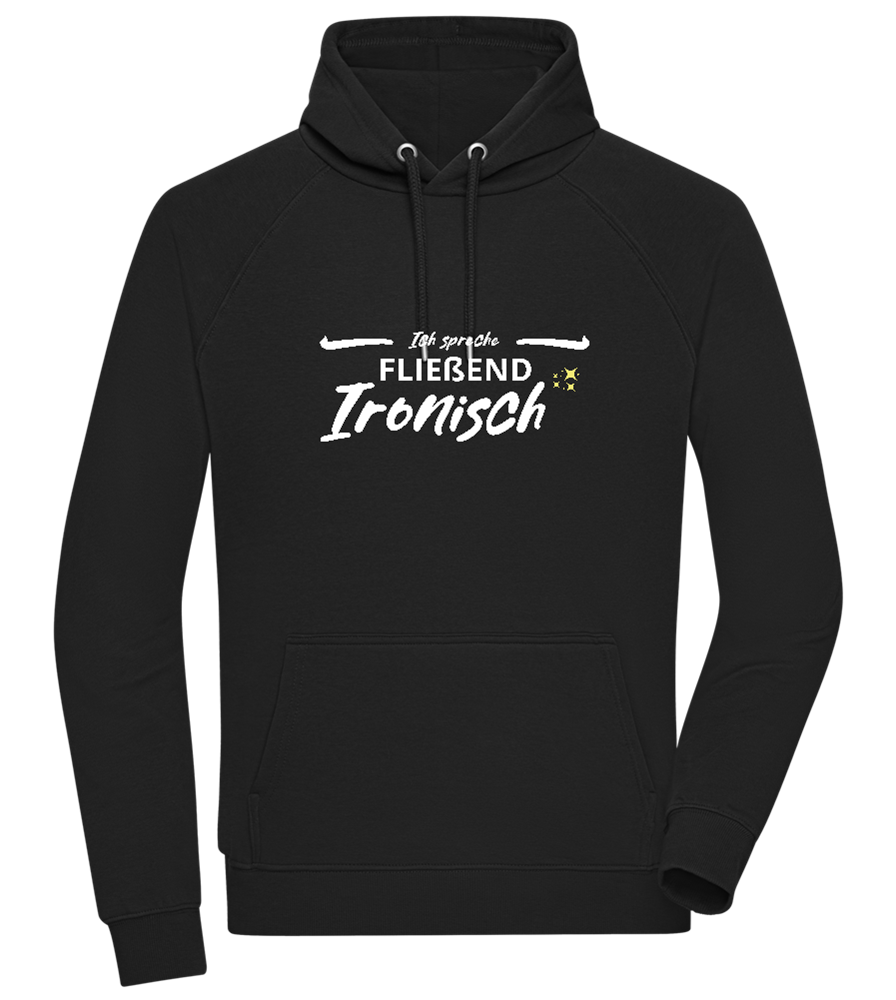 Fluently Ironic Design - Comfort unisex hoodie_BLACK_front