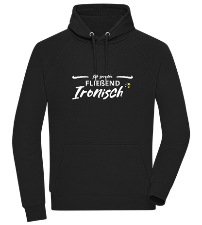 Fluently Ironic Design - Comfort unisex hoodie_BLACK_front