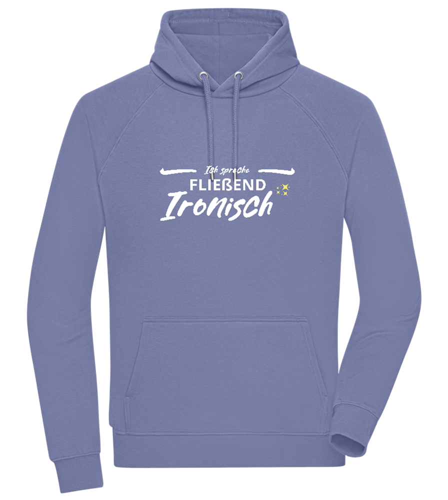 Fluently Ironic Design - Comfort unisex hoodie_BLUE_front