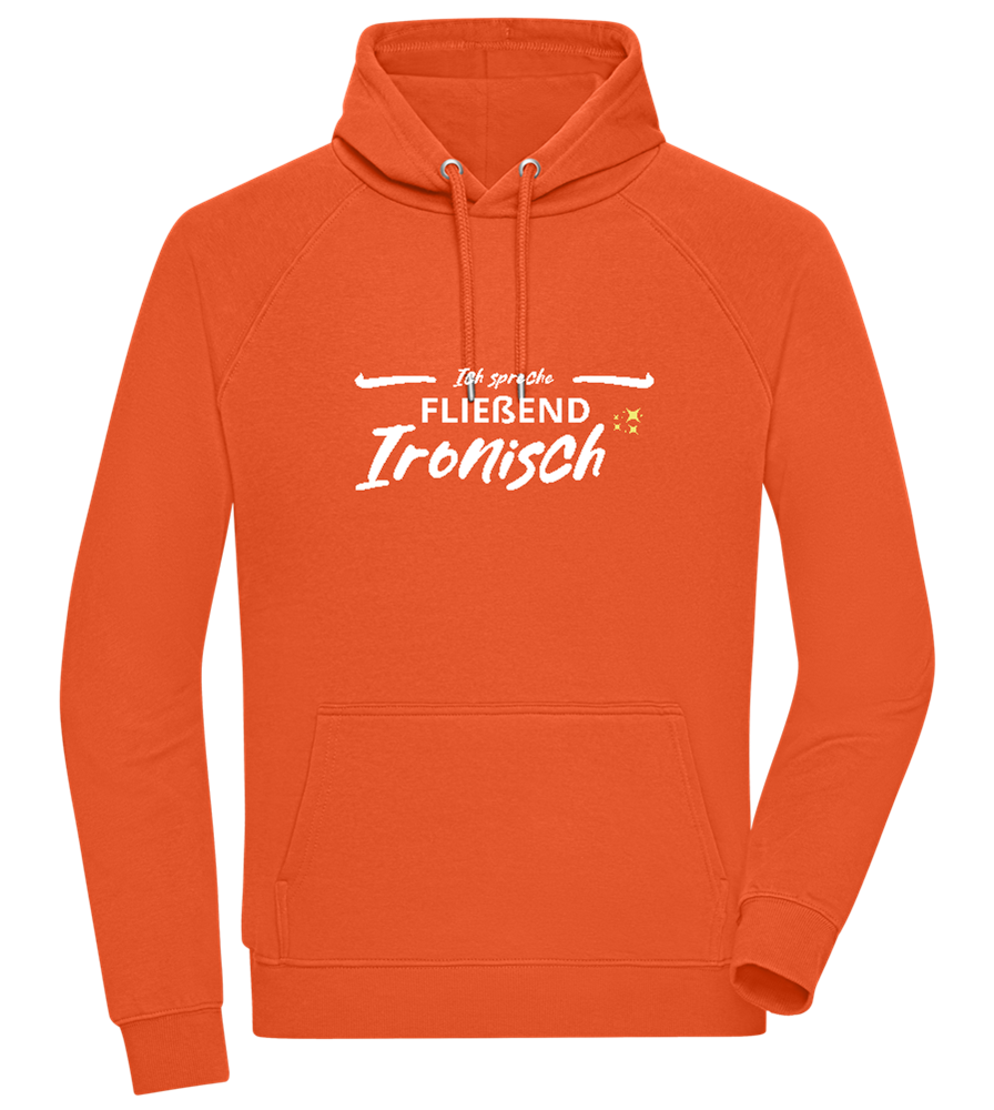 Fluently Ironic Design - Comfort unisex hoodie_BURNT ORANGE_front