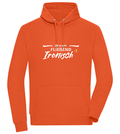 Fluently Ironic Design - Comfort unisex hoodie_BURNT ORANGE_front