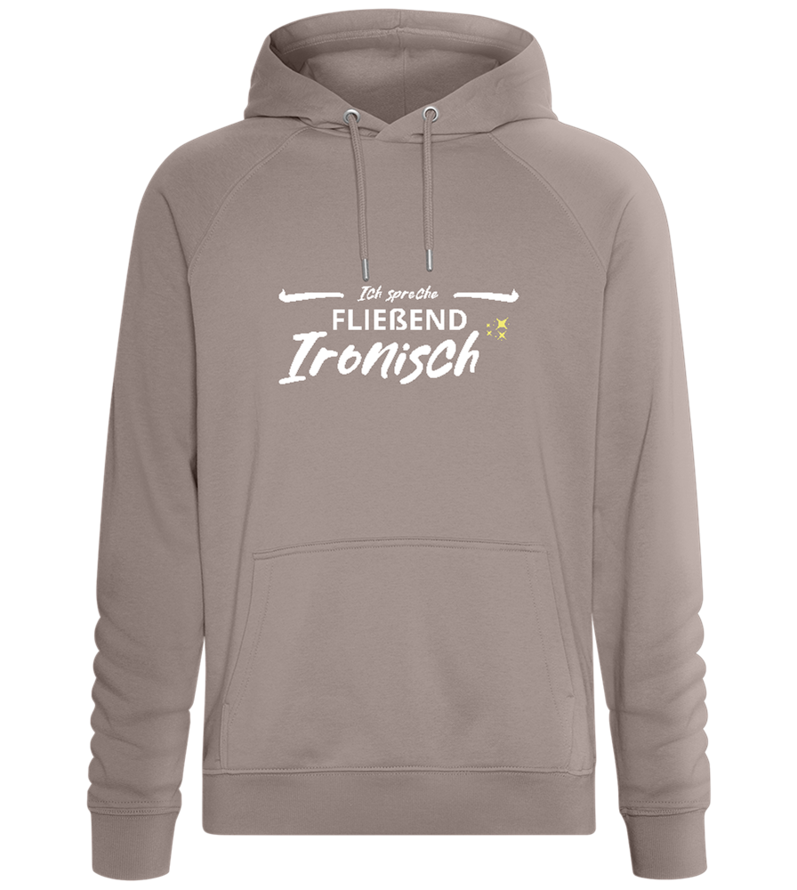 Fluently Ironic Design - Comfort unisex hoodie_CHARCOAL CHIN_front