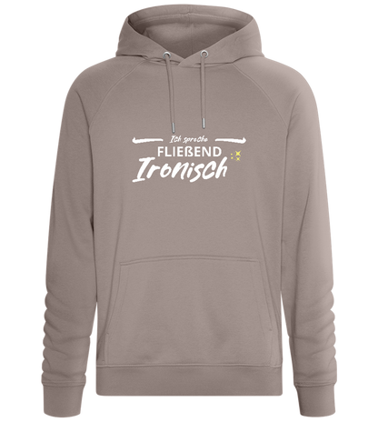 Fluently Ironic Design - Comfort unisex hoodie_CHARCOAL CHIN_front