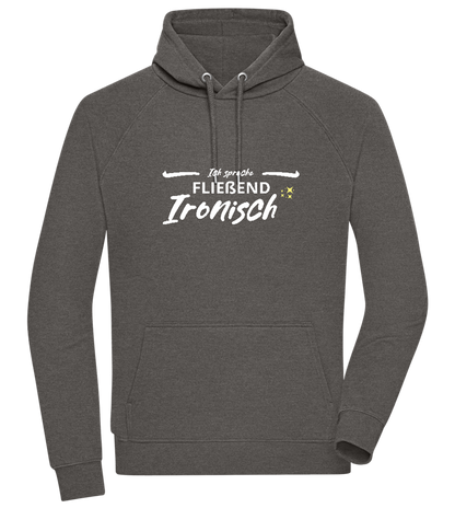 Fluently Ironic Design - Comfort unisex hoodie_CHARCOAL CHIN_front