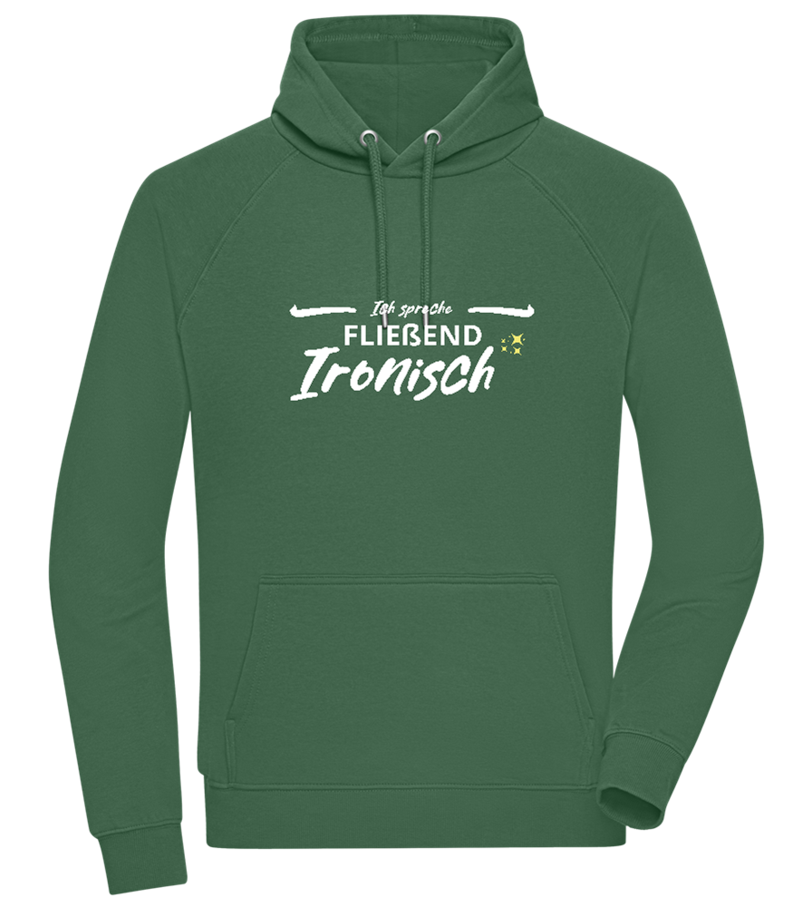 Fluently Ironic Design - Comfort unisex hoodie_GREEN BOTTLE_front