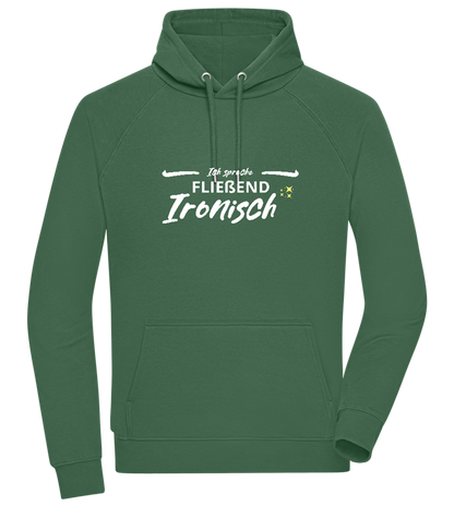 Fluently Ironic Design - Comfort unisex hoodie_GREEN BOTTLE_front