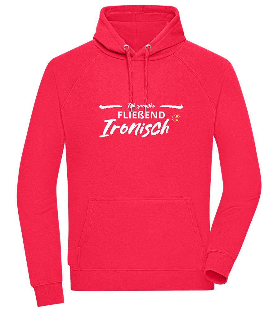 Fluently Ironic Design - Comfort unisex hoodie_RED_front