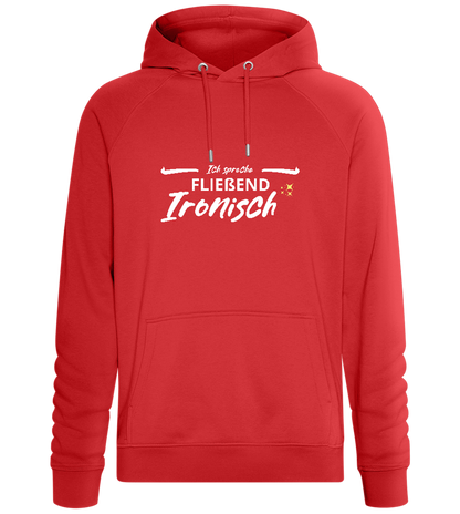 Fluently Ironic Design - Comfort unisex hoodie_RED_front