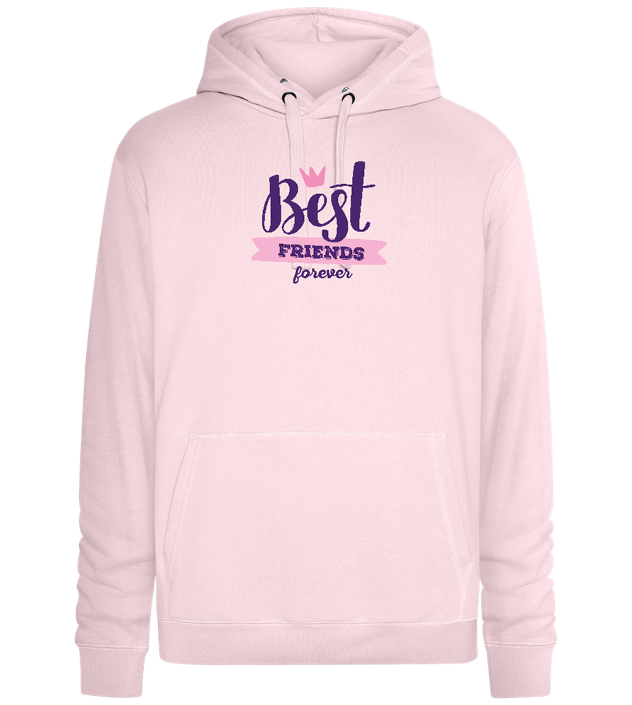 BFF Crown Design - Premium unisex hoodie_LIGHT PEACH ROSE_front