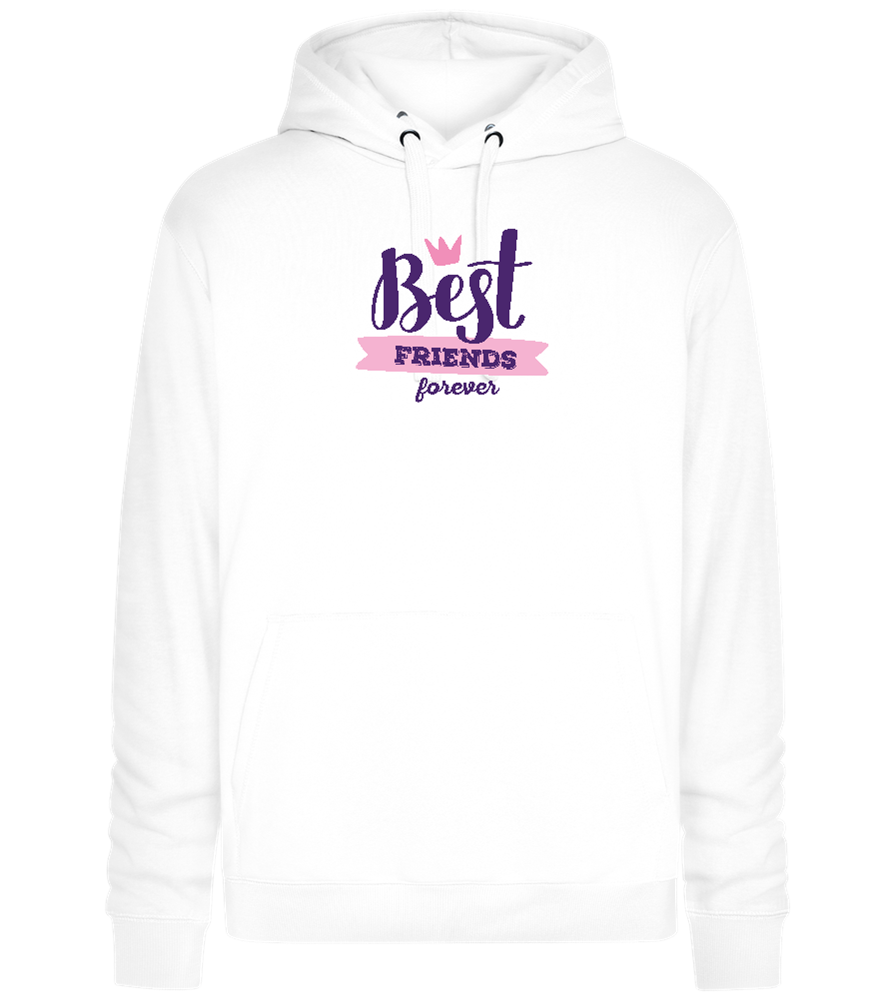 BFF Crown Design - Premium unisex hoodie_WHITE_front