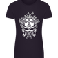 Skull With Flames Design - Comfort women's fitted t-shirt_FRENCH NAVY_front