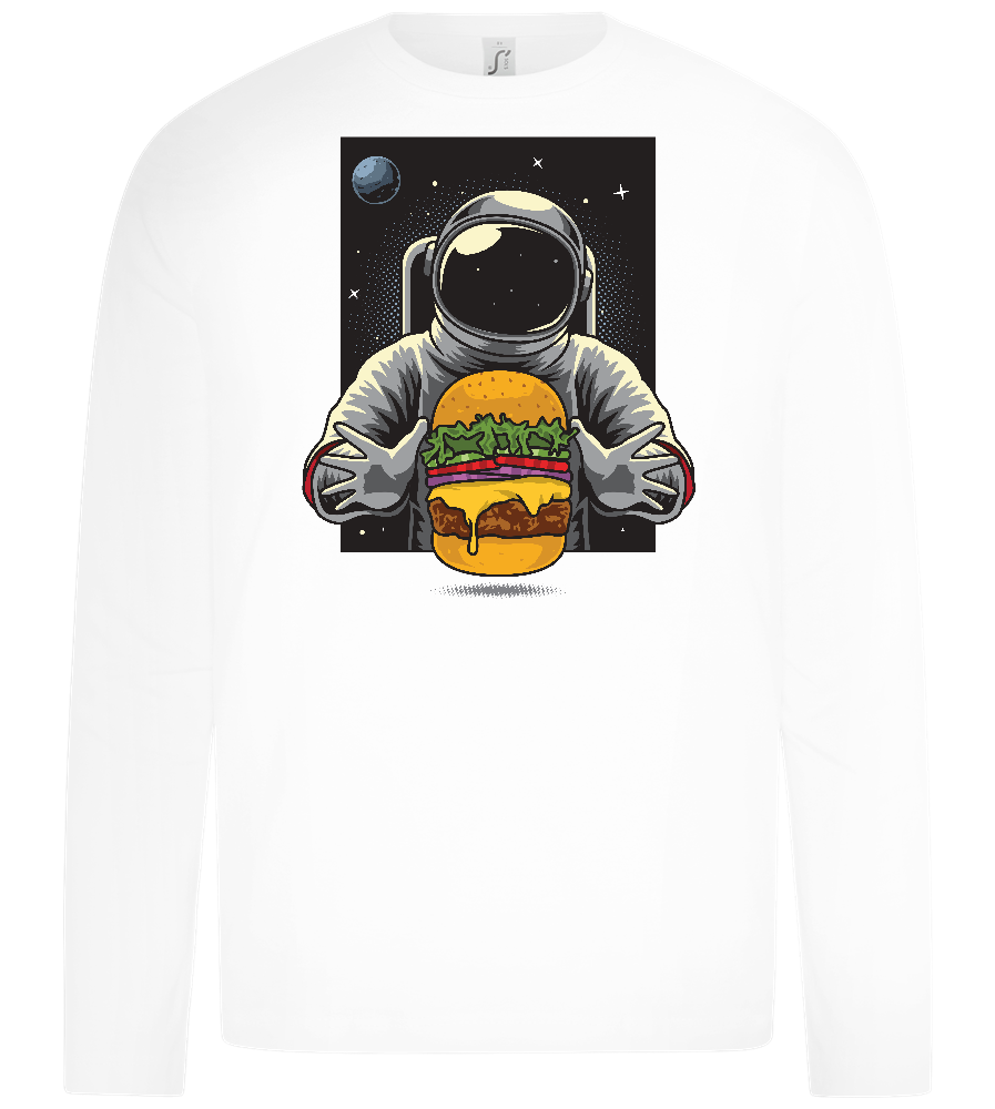 Astroburger Design - Premium kids long sleeve t-shirt_WHITE_front