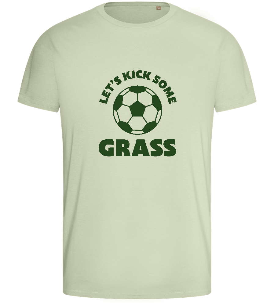 Let's Kick Some Grass Design - Basic men's fitted t-shirt_SILESTONE_front