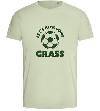 Let's Kick Some Grass Design - Basic men's fitted t-shirt_SILESTONE_front