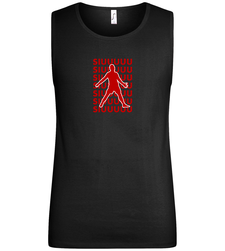 Soccer Celebration Design - Basic men's tank top_DEEP BLACK_front