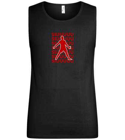 Soccer Celebration Design - Basic men's tank top_DEEP BLACK_front