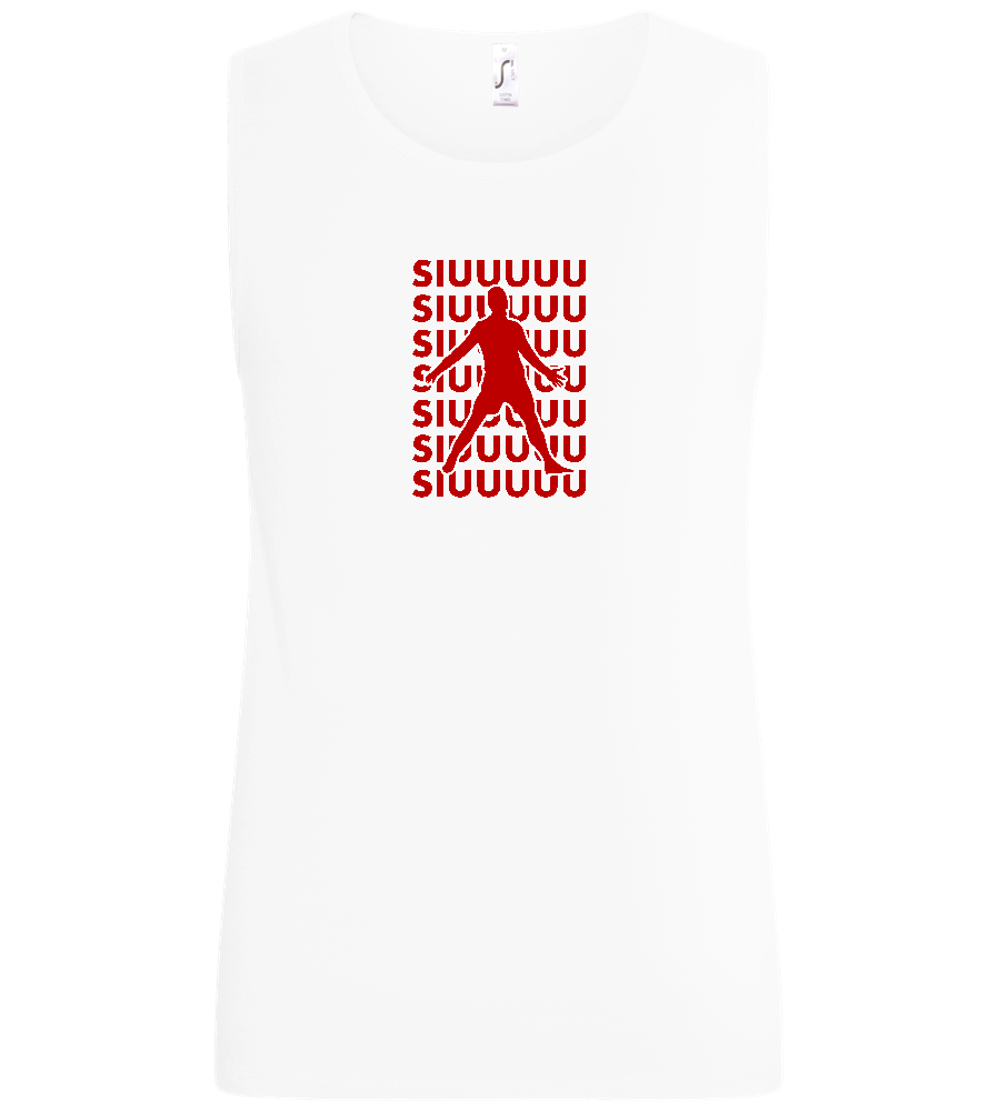 Soccer Celebration Design - Basic men's tank top_WHITE_front