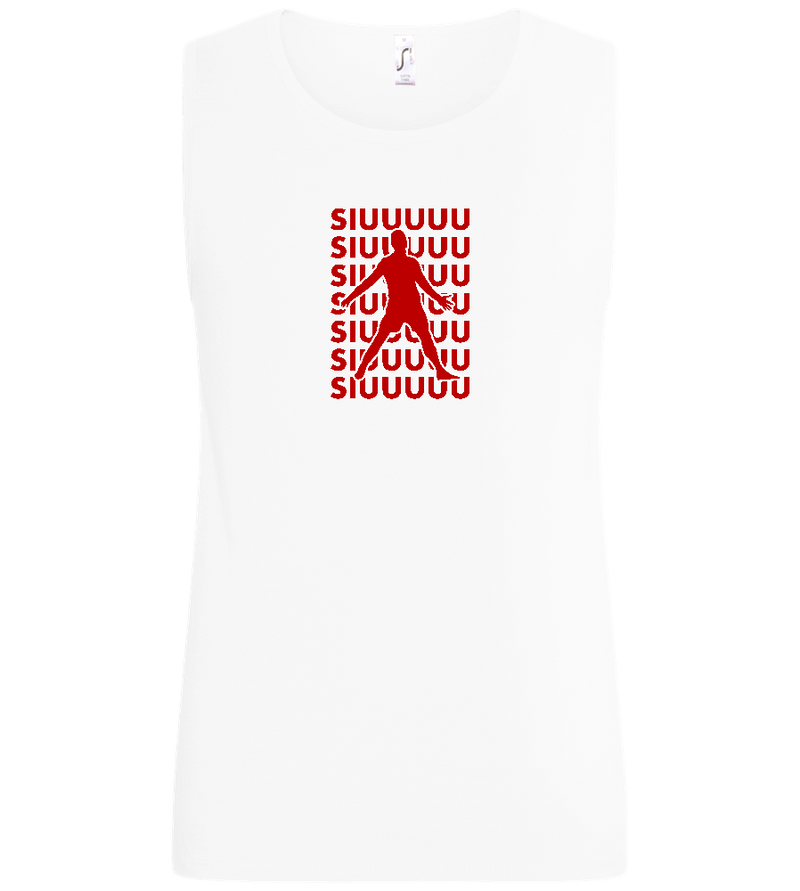 Soccer Celebration Design - Basic men's tank top_WHITE_front