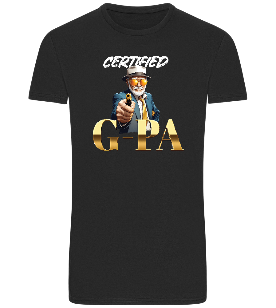 Certified G Pa Design - Basic Unisex T-Shirt_DEEP BLACK_front