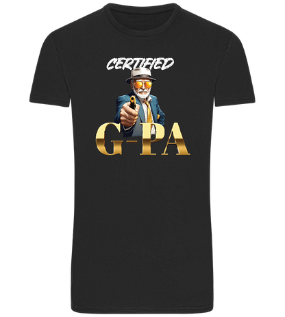 Certified G Pa Design - Basic Unisex T-Shirt_DEEP BLACK_front