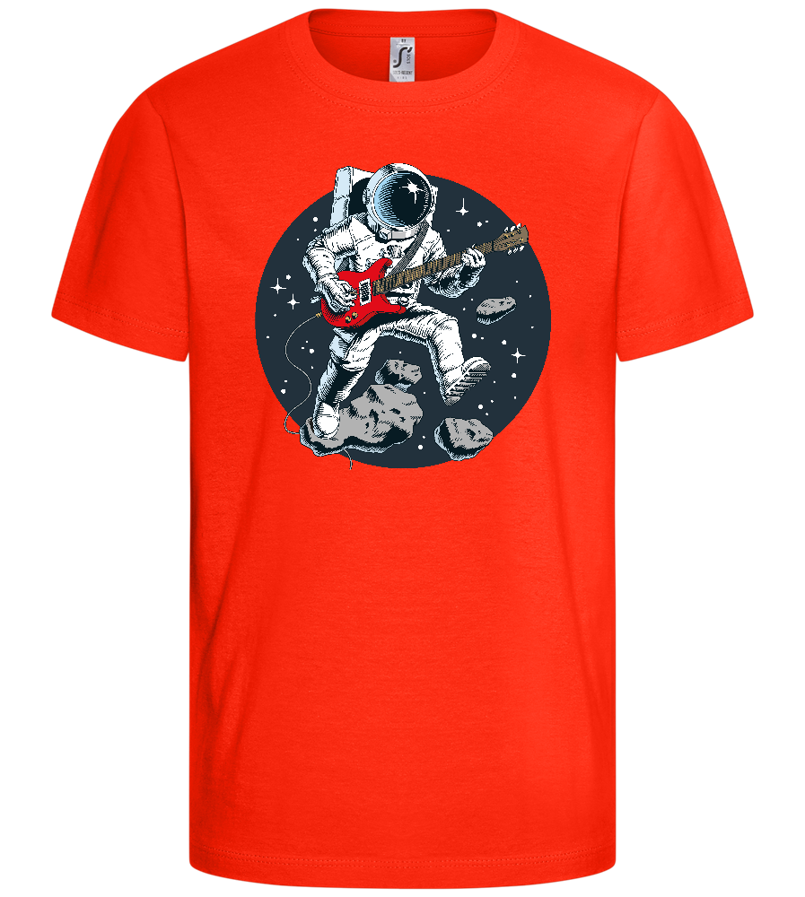 Astro Guitarist Design - Comfort kids fitted t-shirt_RED_front