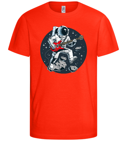 Astro Guitarist Design - Comfort kids fitted t-shirt_RED_front