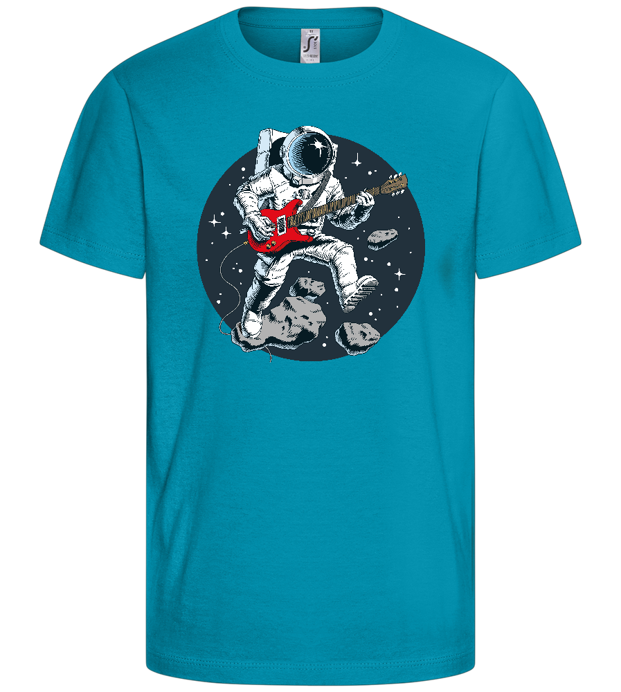 Astro Guitarist Design - Comfort kids fitted t-shirt_TURQUOISE_front