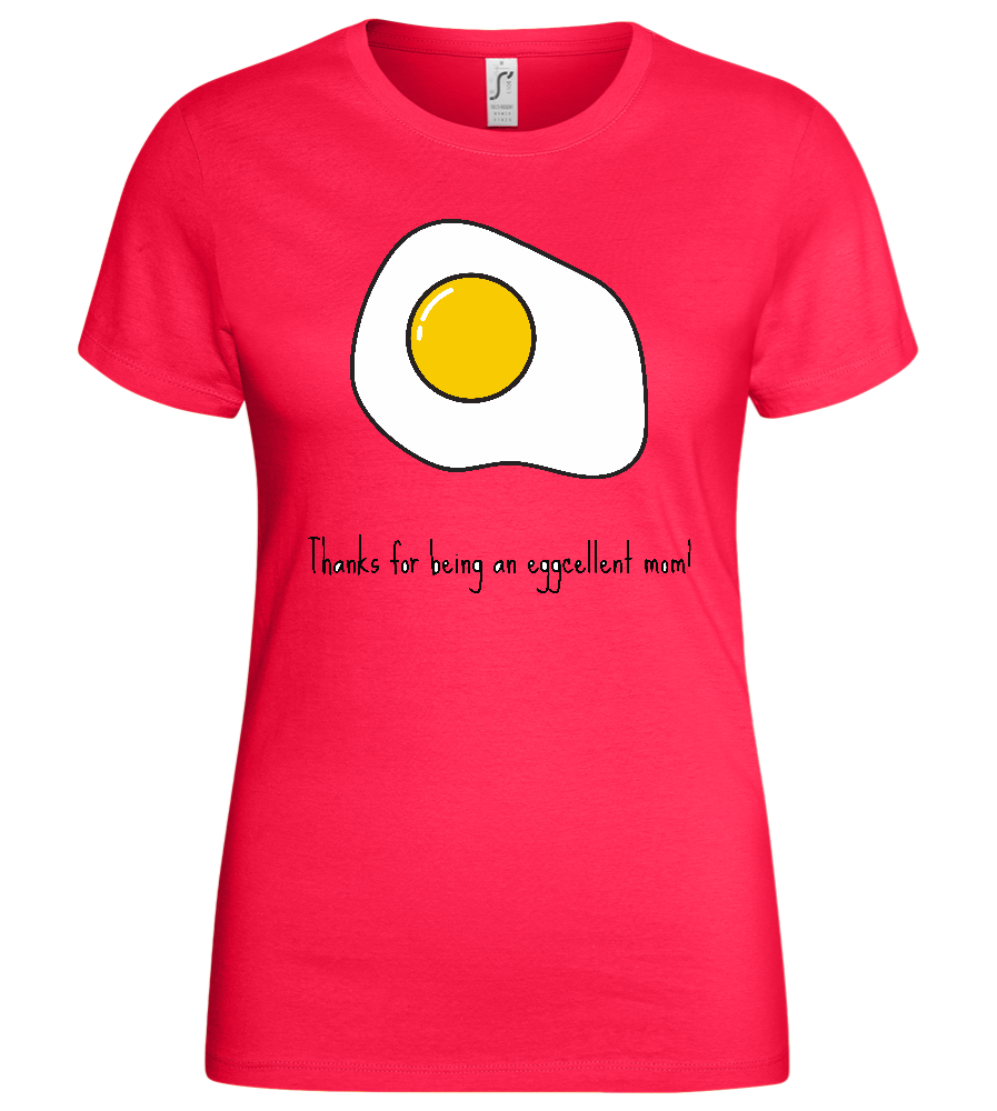 Eggcellent Design - Basic women's t-shirt_CORAL_front