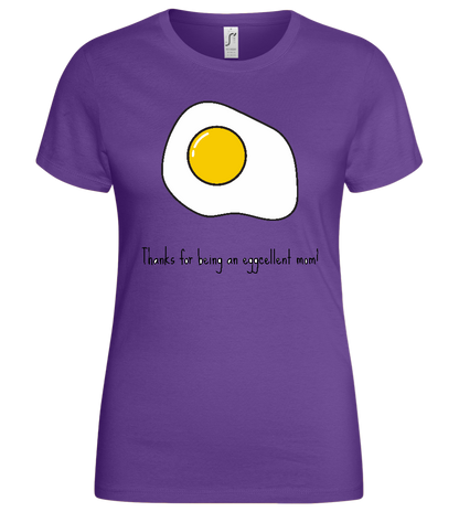 Eggcellent Design - Basic women's t-shirt_DARK PURPLE_front