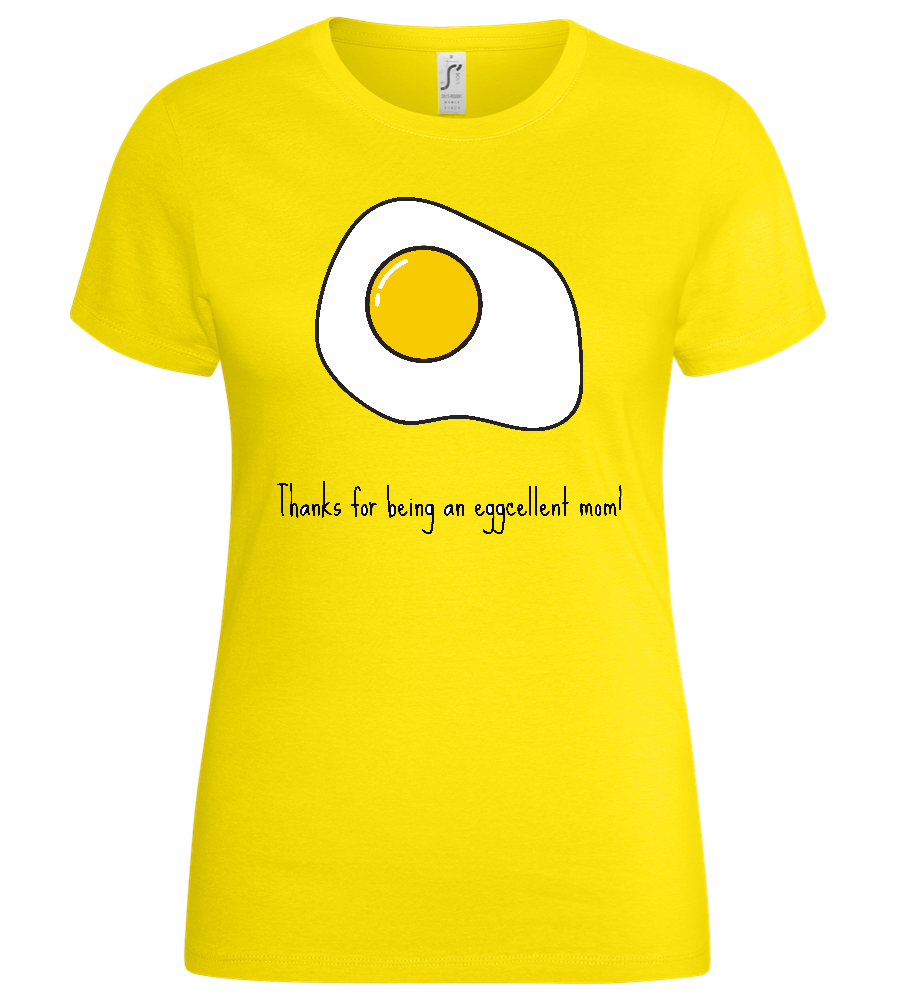 Eggcellent Design - Basic women's t-shirt_YELLOW_front