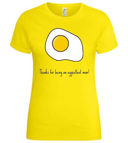 Eggcellent Design - Basic women's t-shirt_YELLOW_front