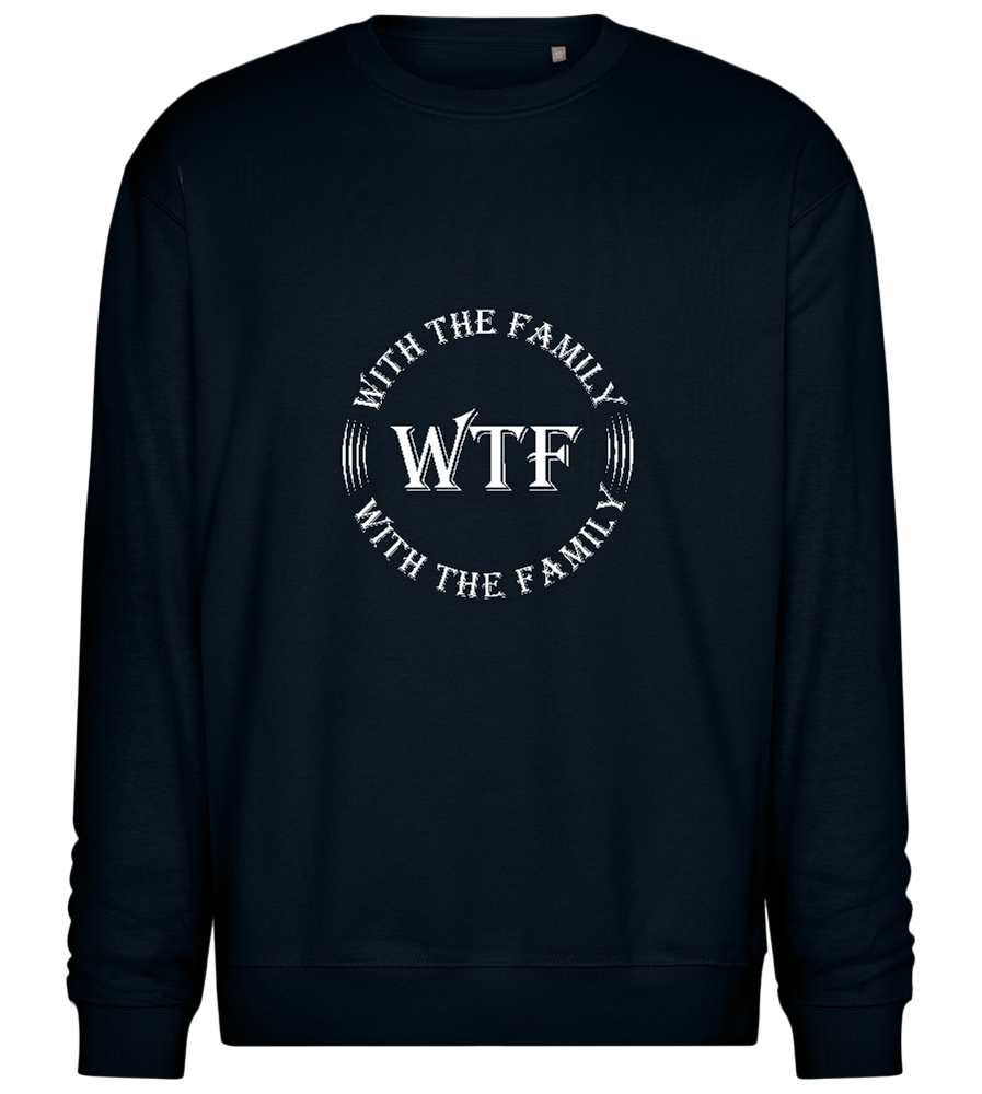 With The Family Design - Comfort Essential Unisex Sweater_BLACK_front