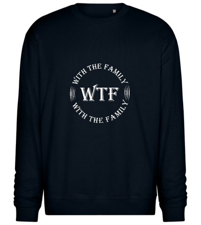 With The Family Design - Comfort Essential Unisex Sweater_BLACK_front