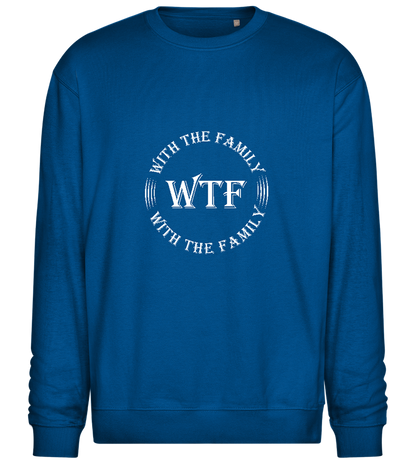 With The Family Design - Comfort Essential Unisex Sweater_ROYAL_front