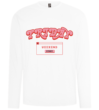 Friday Weekend Design - Comfort men's long sleeve t-shirt_WHITE_front