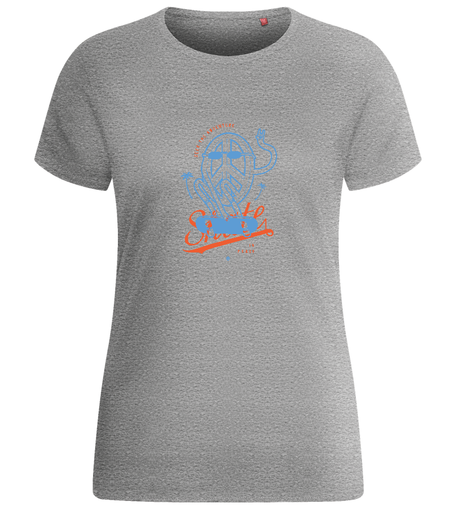 Skate Peace Design - Basic women's fitted t-shirt_ORION GREY_front