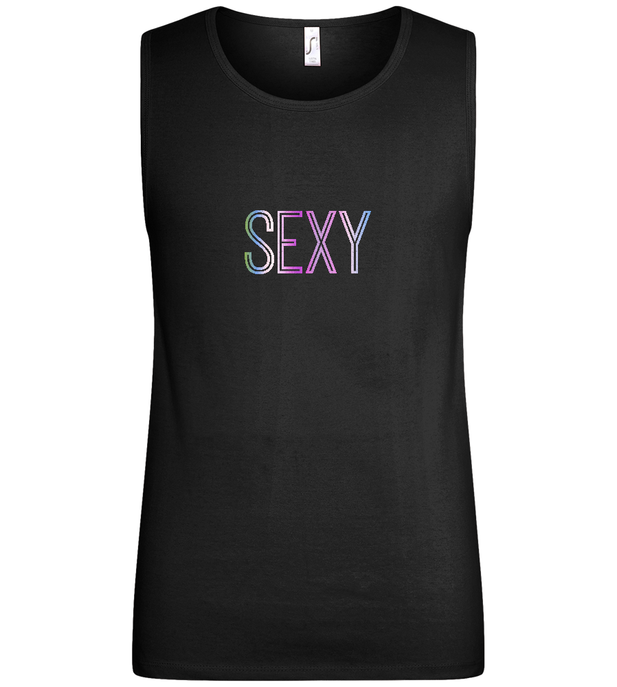 Sexy Design - Basic men's tank top_DEEP BLACK_front