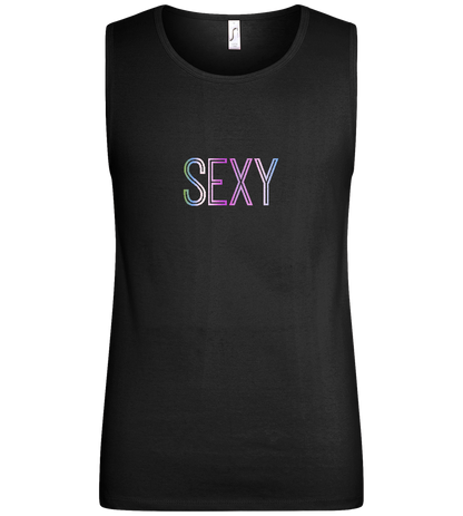 Sexy Design - Basic men's tank top_DEEP BLACK_front