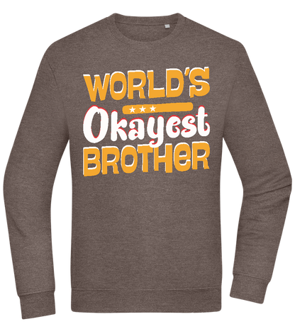 World's Okayest Brother Design - Comfort Essential Unisex Sweater_CHARCOAL CHIN_front