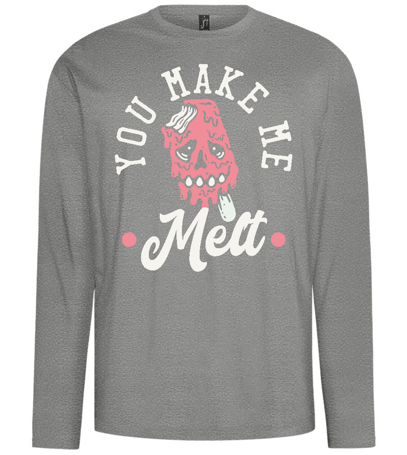 You Make Me Melt Ice Cream Design - Comfort men's long sleeve t-shirt_ORION GREY_front