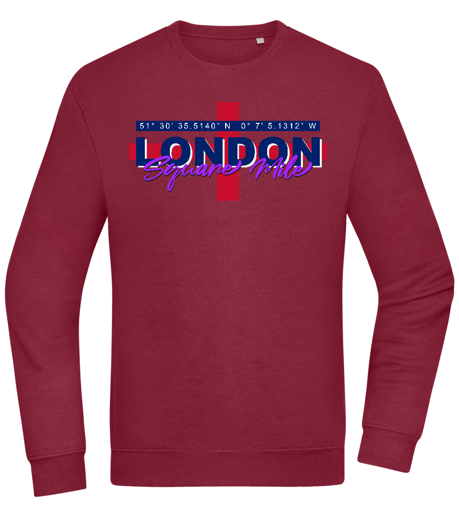 Square Mile Design - Comfort Essential Unisex Sweater_BORDEAUX_front