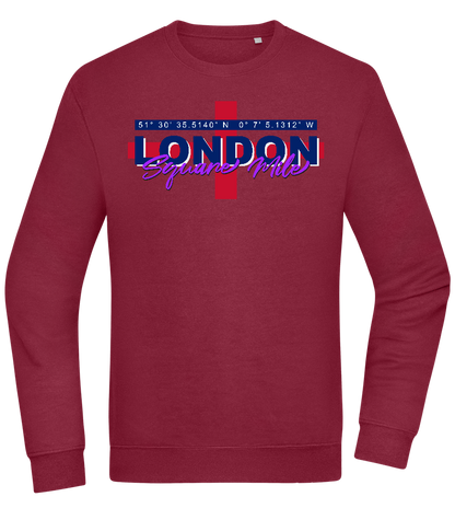 Square Mile Design - Comfort Essential Unisex Sweater_BORDEAUX_front