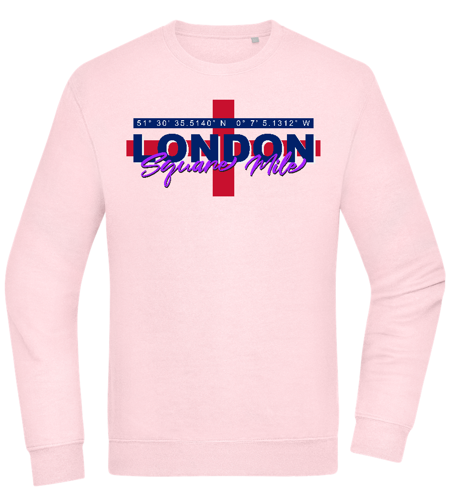 Square Mile Design - Comfort Essential Unisex Sweater_LIGHT PEACH ROSE_front