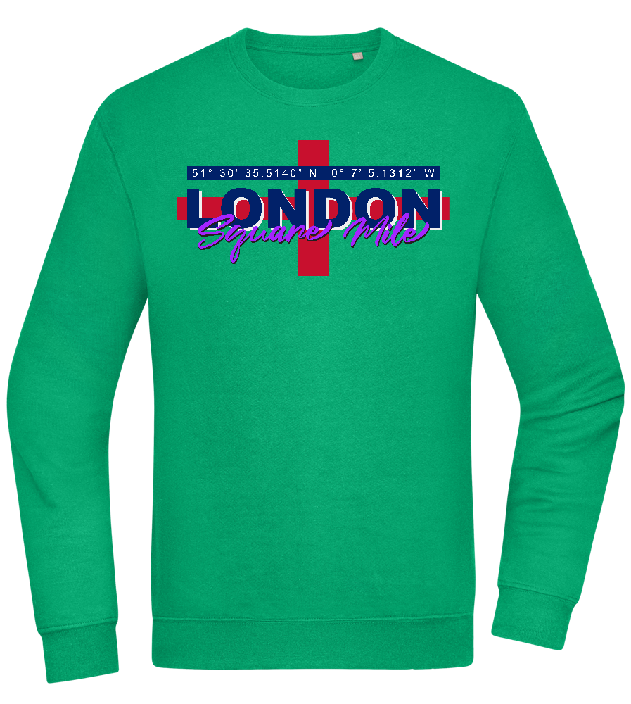 Square Mile Design - Comfort Essential Unisex Sweater_MEADOW GREEN_front