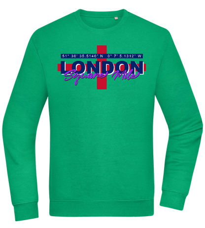 Square Mile Design - Comfort Essential Unisex Sweater_MEADOW GREEN_front