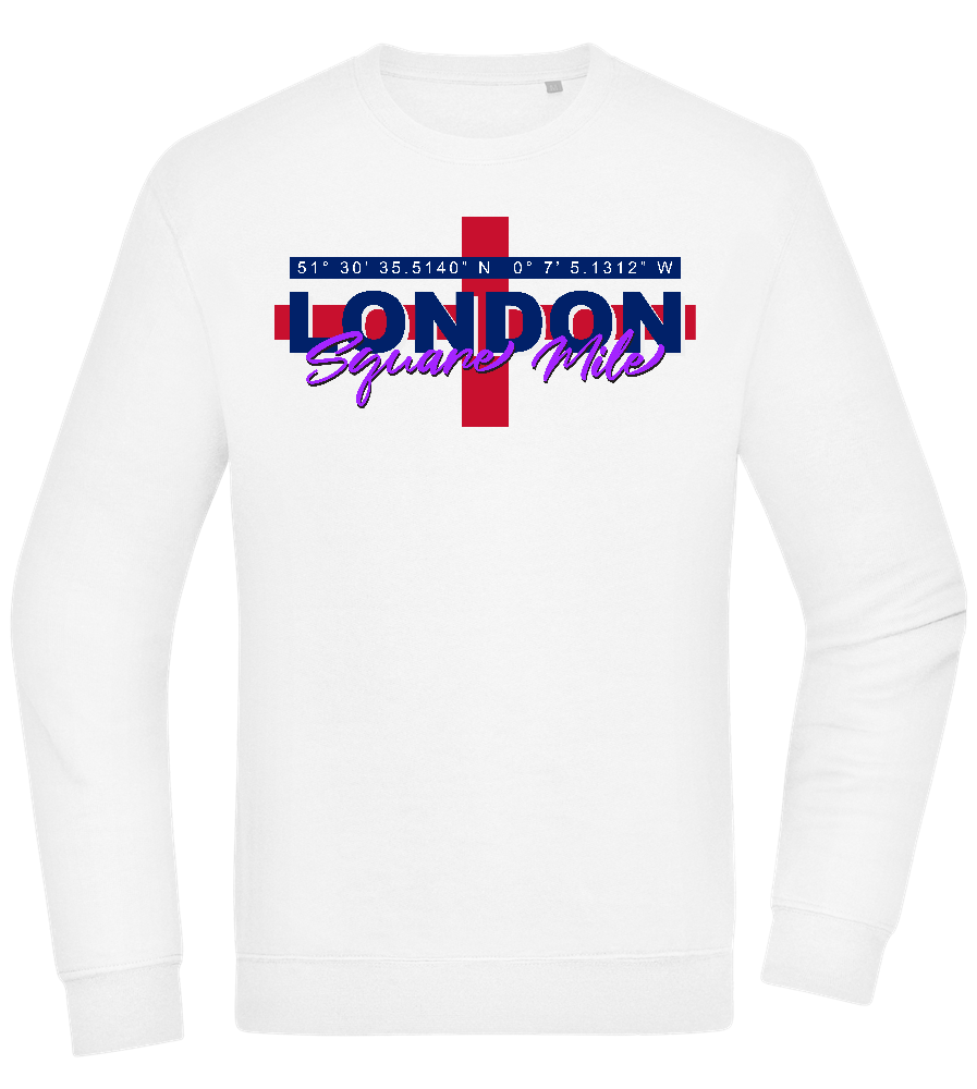 Square Mile Design - Comfort Essential Unisex Sweater_WHITE_front